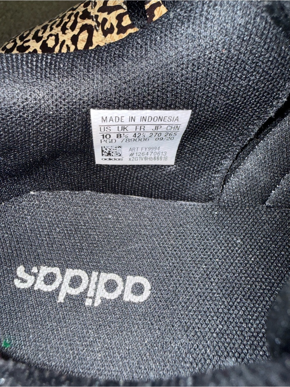 adidas Low Top Sneakers with Leopard Print and Black Interior - Picture 3 of 3